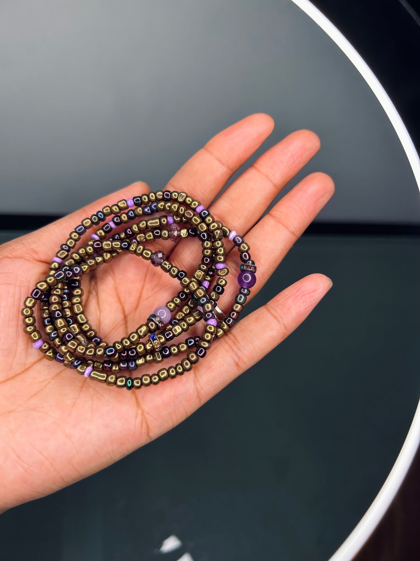 Waistbead Brown Purple(elastic)