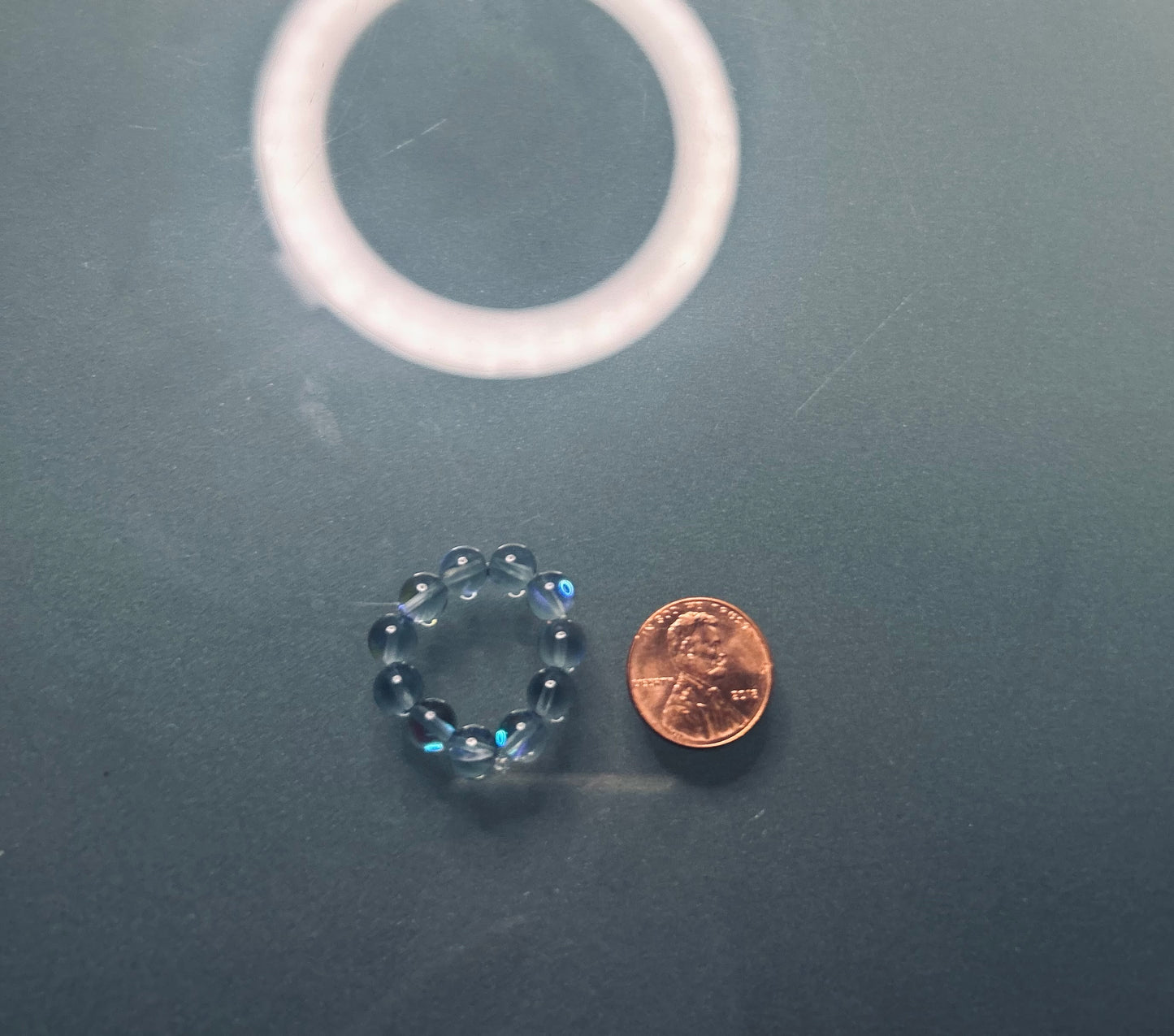 Ring Large 6mm Water Blue