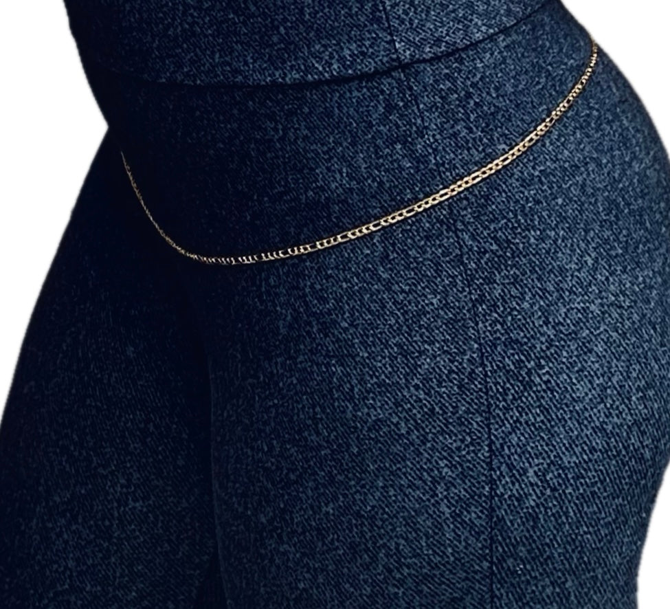 18k gold plated waist chain