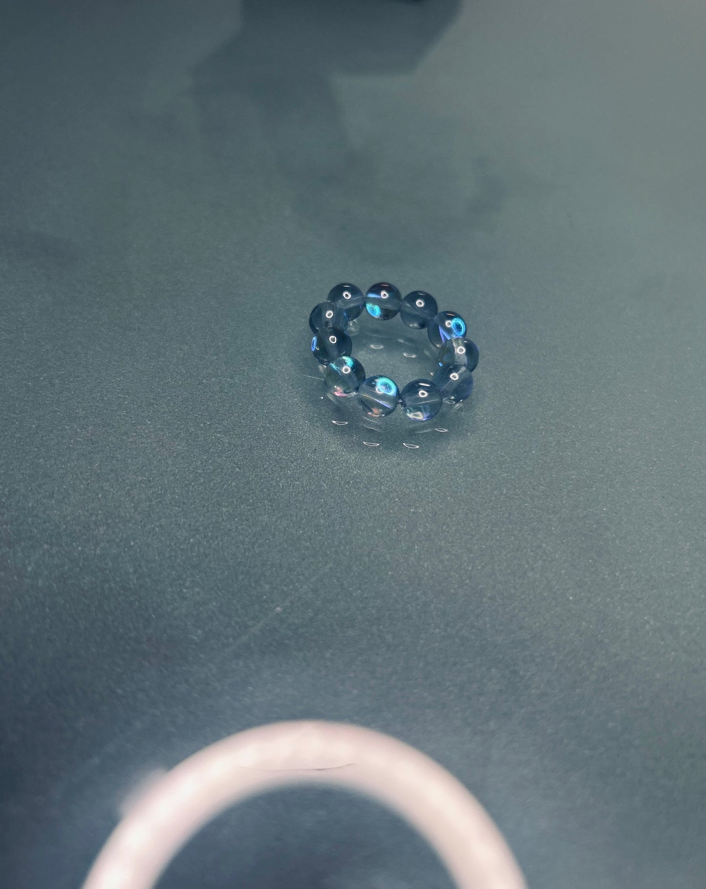 Ring Large 6mm Water Blue