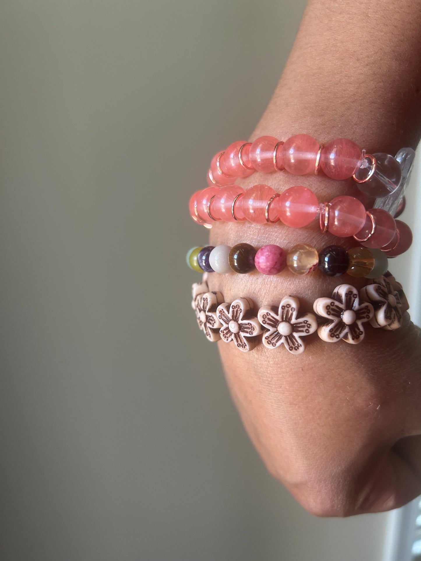 Bracelets pink set