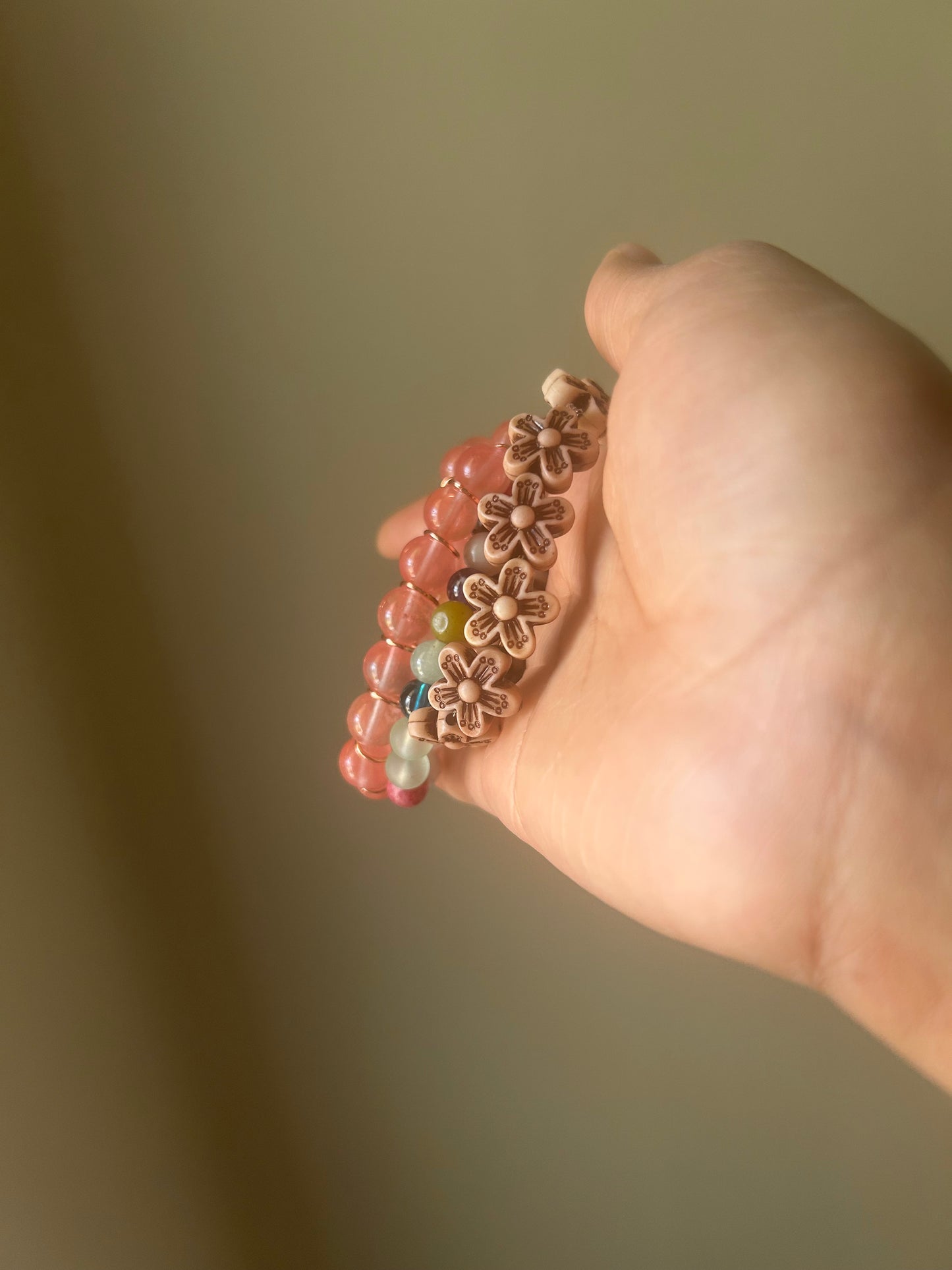 Bracelets pink set