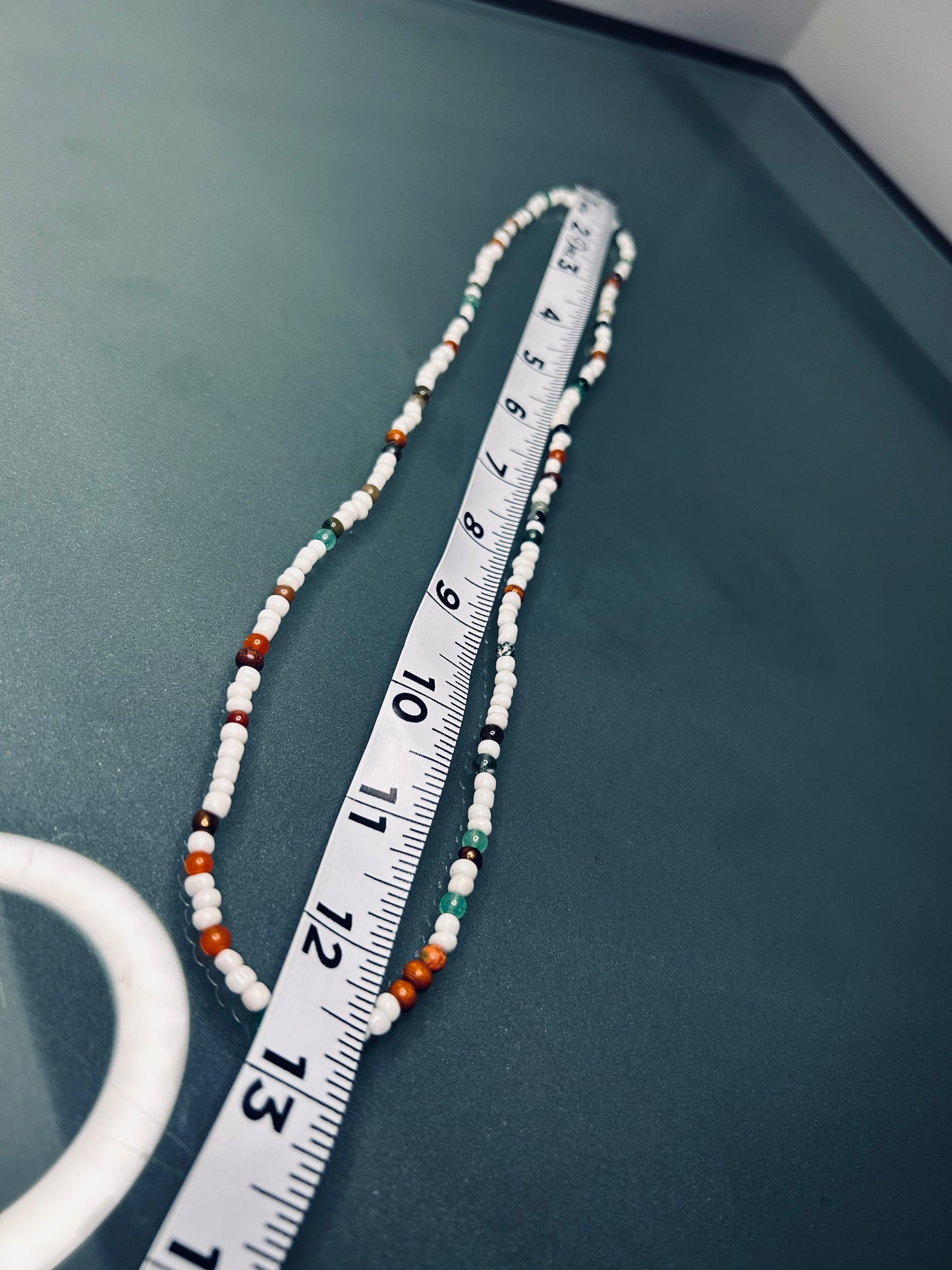 Waistbead(elastic) White Rain