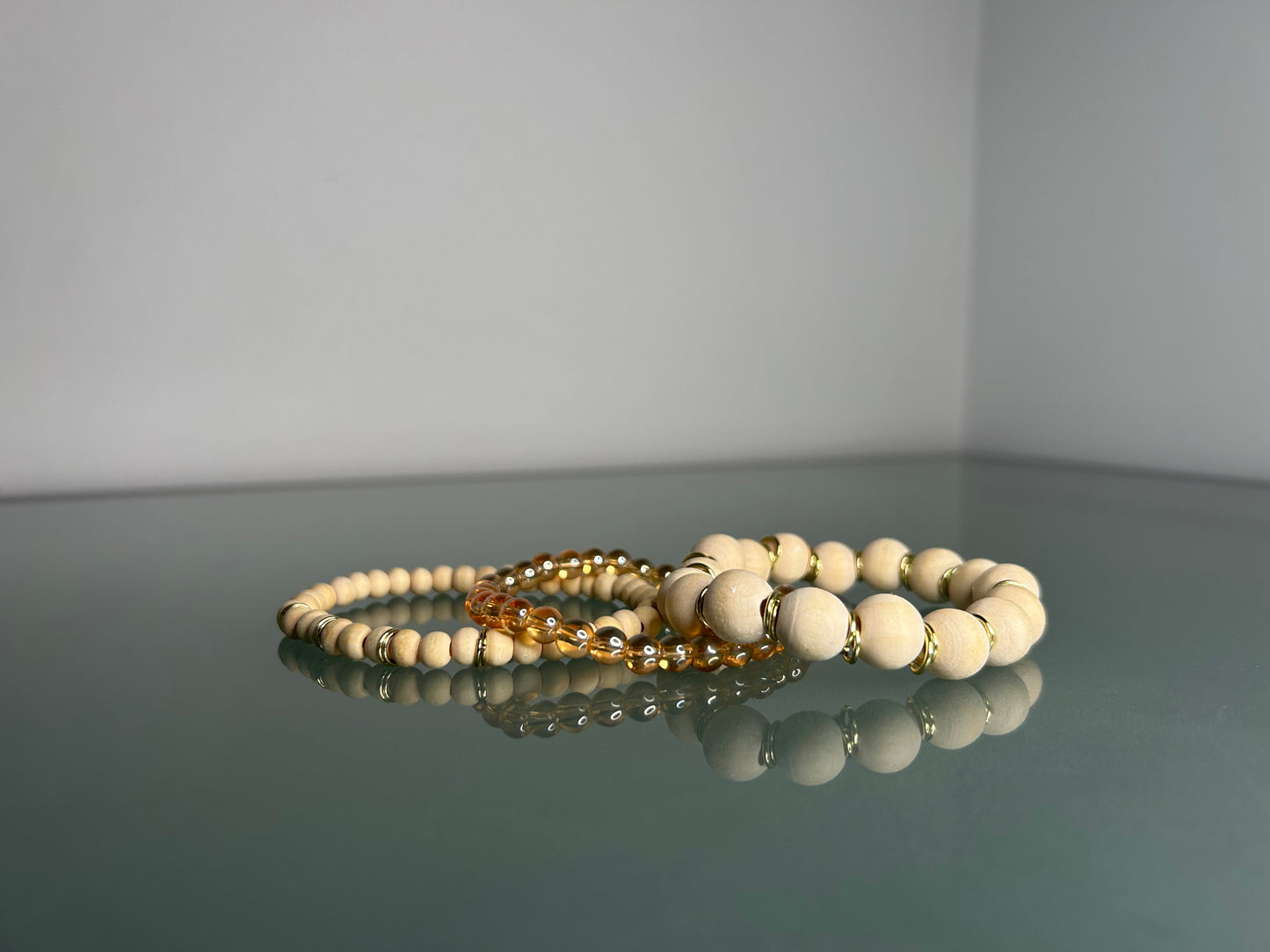 Stack Bracelet set- Gold Tree lining