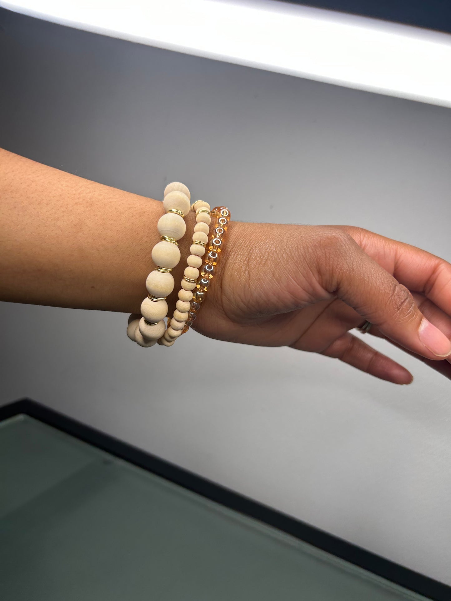 Stack Bracelet set- Gold Tree lining