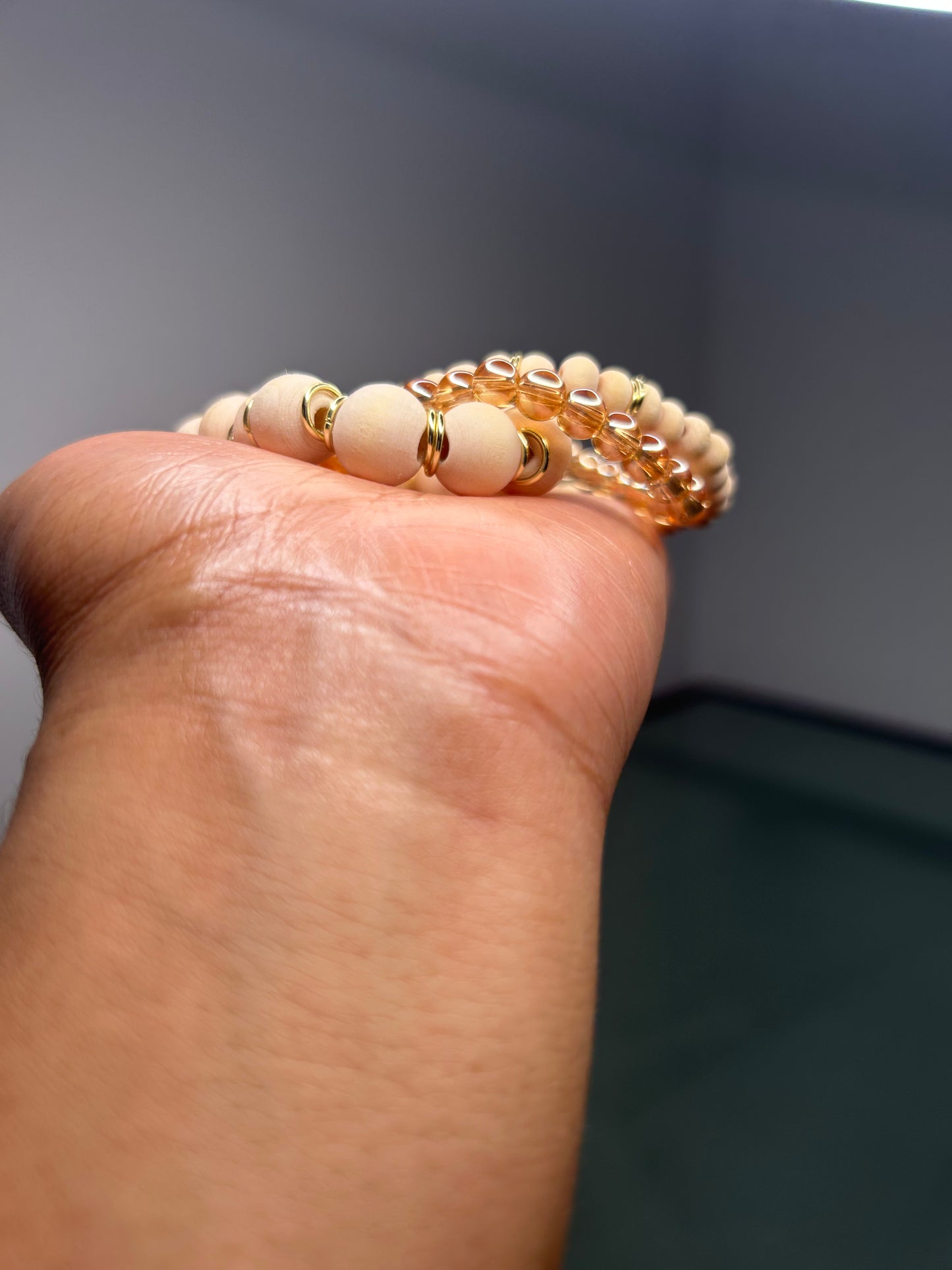 Stack Bracelet set- Gold Tree lining