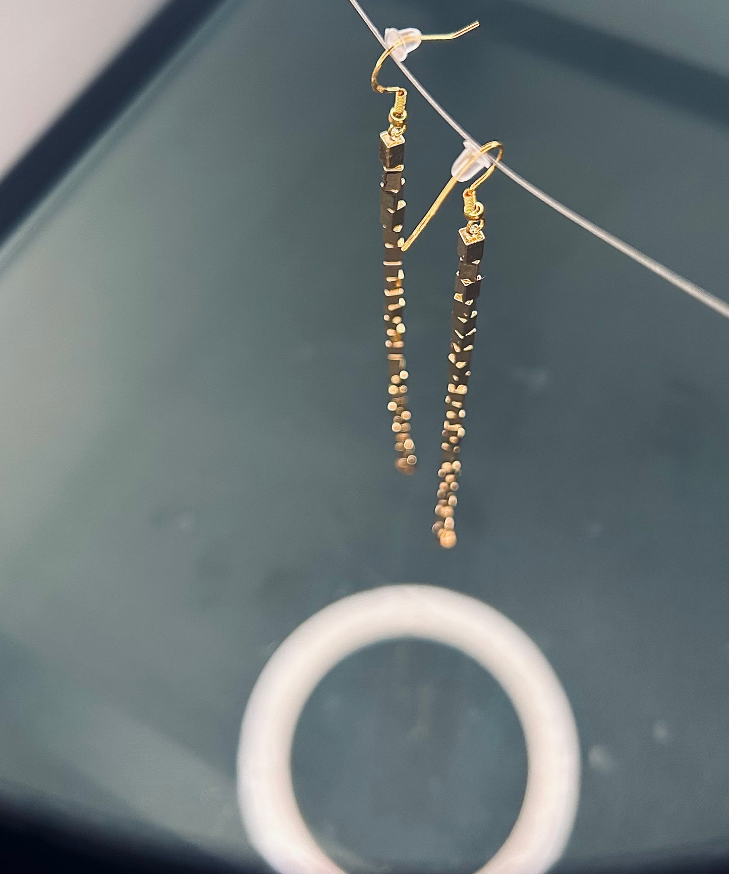 Earrings Golden Bricks