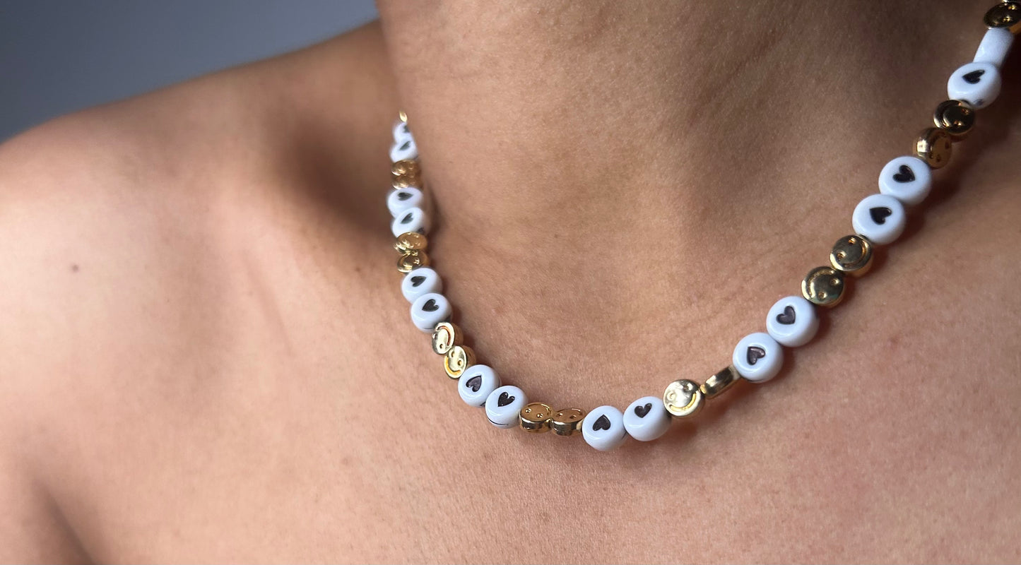 Necklace Happy Face Love