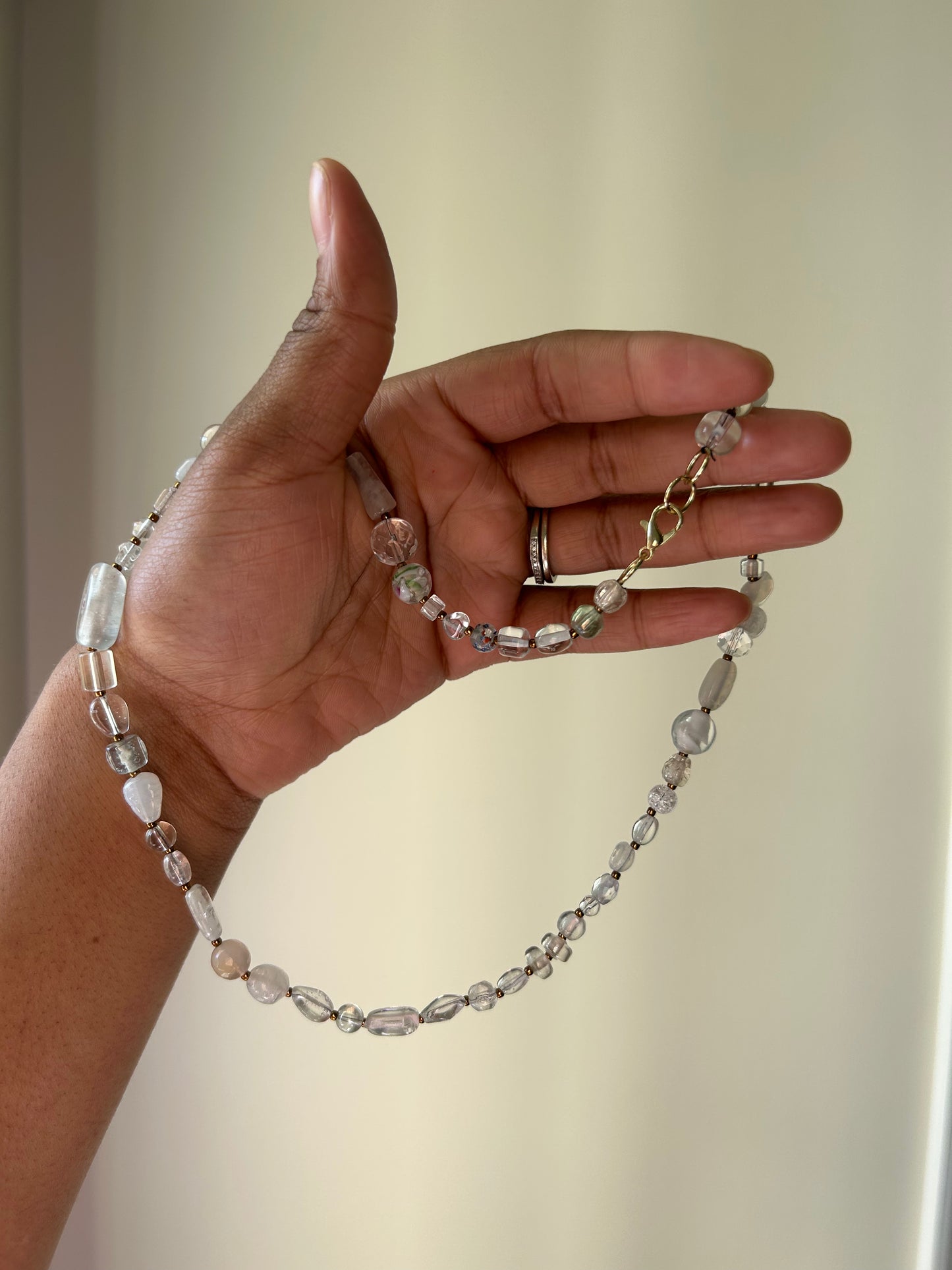 Necklace Moms glass necklace clear