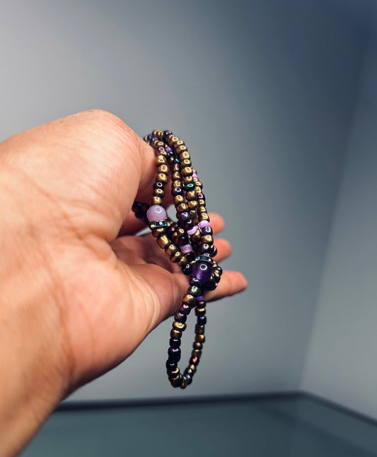 Waistbead Brown Purple(elastic)