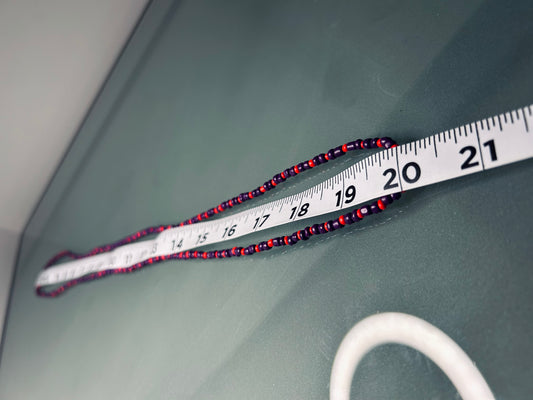 Waistbead purple ladybug