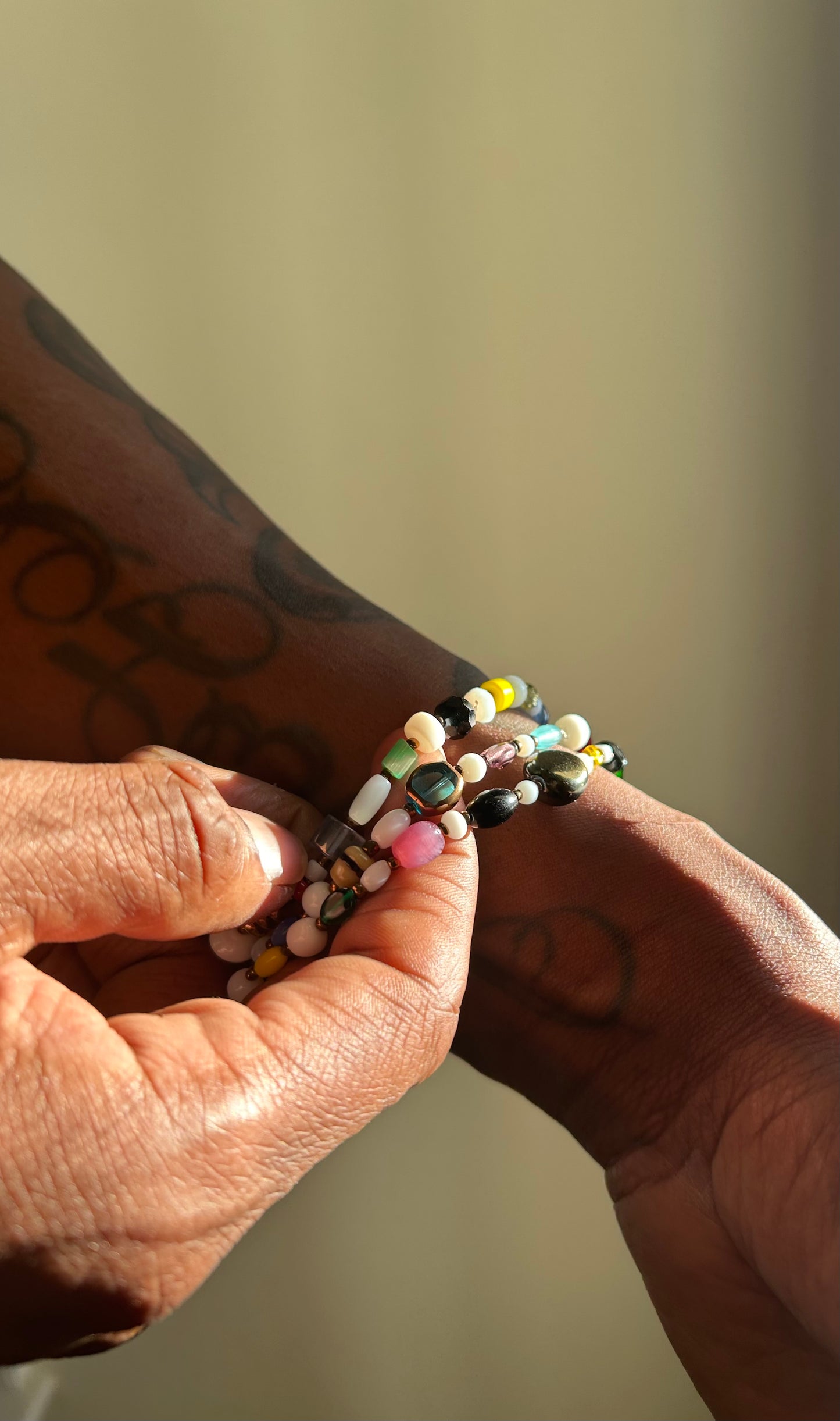 Bracelet Mixed Bead (white) Set