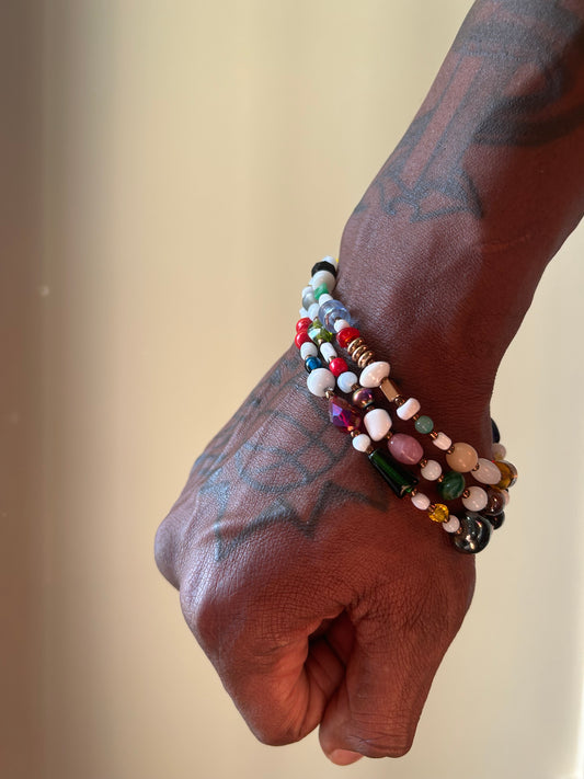 Bracelet Mixed Bead (white)
