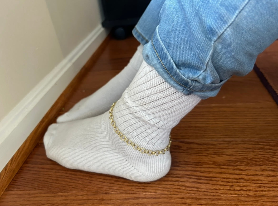 Anklet- Handwoven Jump Rings