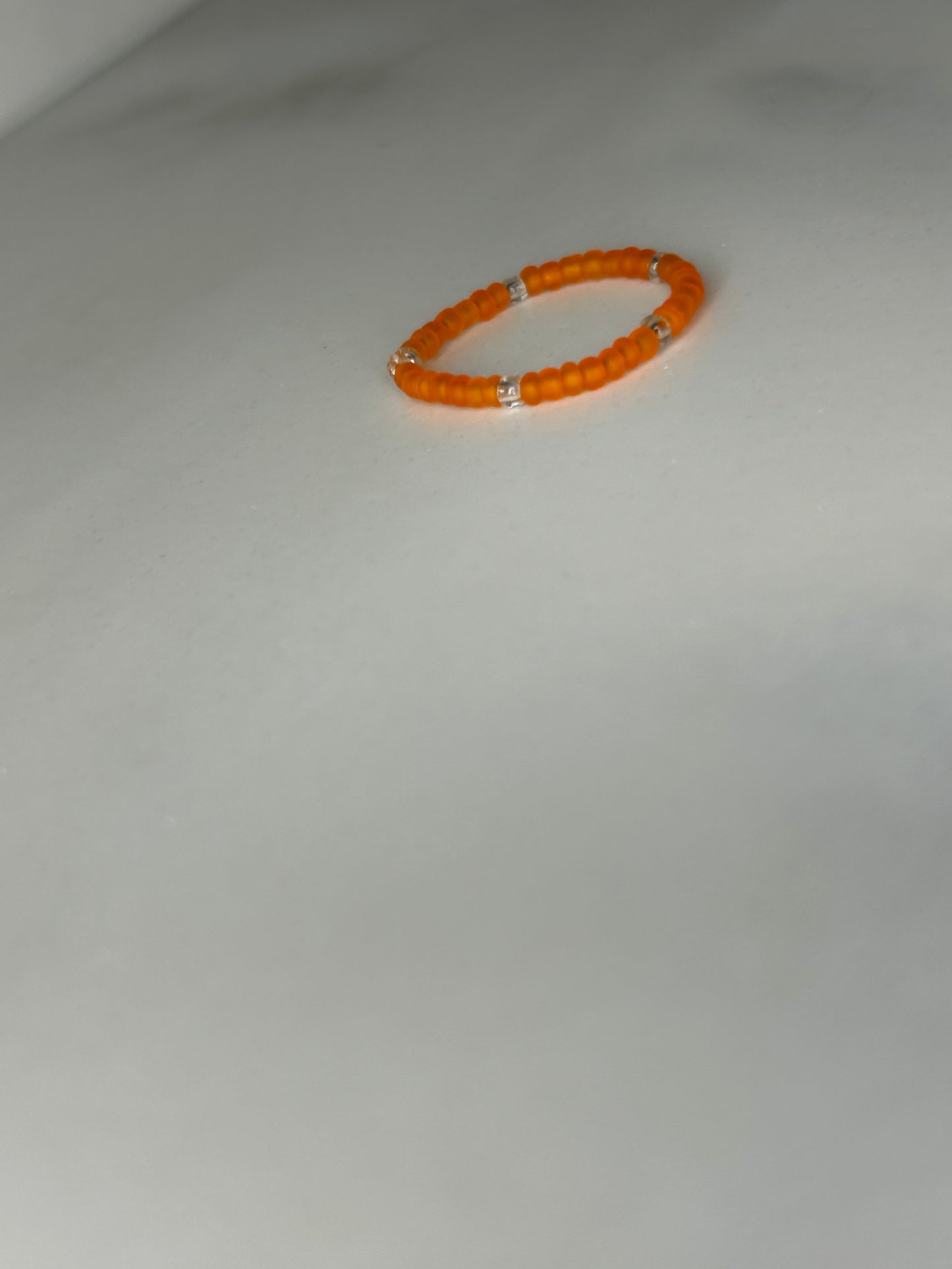Ring Orange and Clear